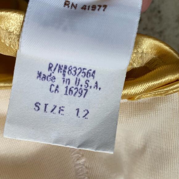 NEW NWT Vintage 80’s DeWeese California Gold Lame Bikini sz 12 - Picture 14 of 14